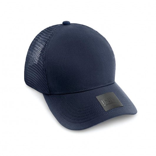 Promotional INIVI Polyester Seamless Caps Navy